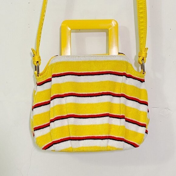 Solid&Striped Mini Summer Tote Yellow White NWOT - Picture 6 of 12